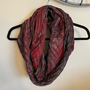 Red/Grey Sparkly Infinity Scarf